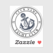 Blauwe marina van de sportboot met een Nautical An Sticker (Vel)