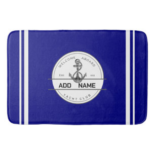 Blauwe marine Nautisch Anker jachtclub boot jachth Badmat