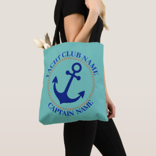 Blauwe marine Nautisch Anker jachtclub boot jachth Draagtas