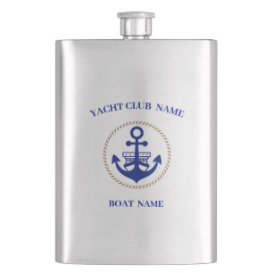 Blauwe marine Nautisch Anker jachtclub boot jachth Flacon