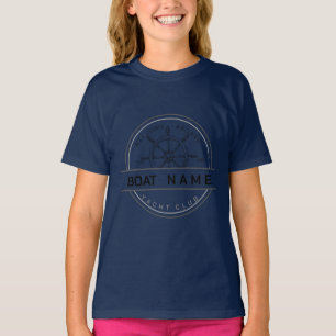 Blauwe marine Nautisch Anker jachtclub boot jachth T-shirt