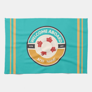 Blauwe marine Nautisch Anker jachtclub boot jachth Theedoek