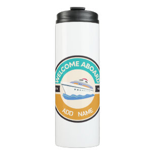 Blauwe marine Nautisch Anker jachtclub boot jachth Thermosbeker