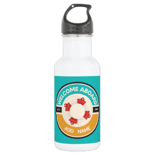 Blauwe marine Nautisch Anker jachtclub boot jachth Waterfles