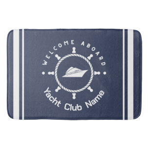 Blauwe Marine Nautische Anker jacht club boot jach Badmat
