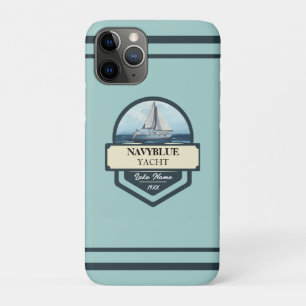 Blauwe Marine Nautische Anker jacht club boot jach iPhone 11 Pro Hoesje