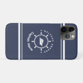 Blauwe Marine Nautische Anker jacht club boot jach Case-Mate iPhone Case (Achterkant (horizontaal))