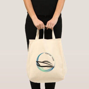Blauwe Marine Nautische Anker jacht club boot jach Tote Bag