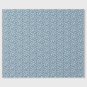 Blauwe marinebladeren bandana cadeaupapier (Vlak)