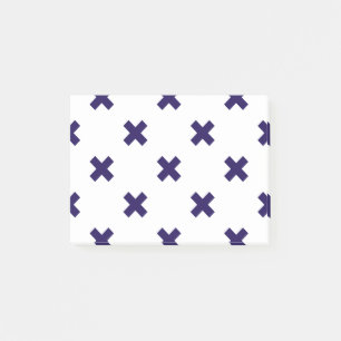 Blauwe marineschijven op witte post-it® notes