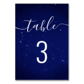 Blauwe marinesterstersterren bruiloft. Script-kall Kaart (Achterkant)