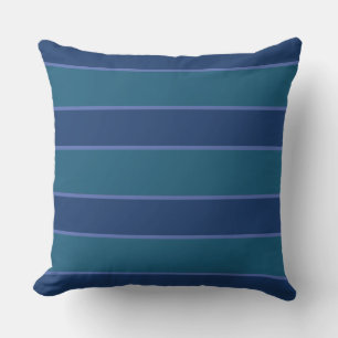 Blauwe marinewitte legant moderne stripes ou buitenkussen