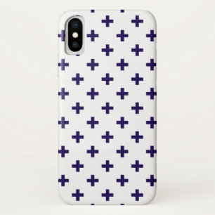 Blauwe mariniers kruisen wit iPhone x hoesje