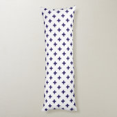 Blauwe mariniers kruisen wit lichaamskussen (Achterkant (Verticaal))