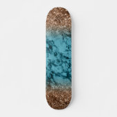 Blauwe Markering en Gouden Glitter Skateboard (Voorkant)