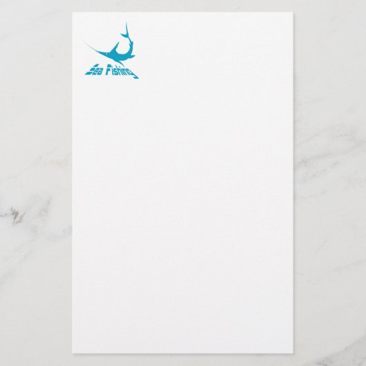Blauwe marlijn briefpapier (Voorkant)