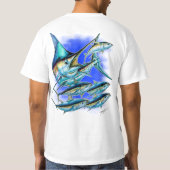 Blauwe marlijn en tonijn t-shirt (Achterkant)