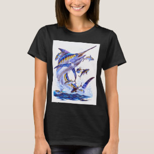 blauwe marlijn en tonijn t-shirt
