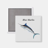 Blauwe Marlin-magneet Magneet (Voorkant / Achterkant)