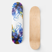 Blauwe marmer Agate Fluid Art Skateboard (Voorkant)