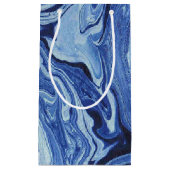 Blauwe marmer Agate Swirl Stone Gift Wrap Papieren Klein Cadeauzakje (Voorkant)