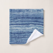 Blauwe marmer bad handdoek (Wasdoekje)