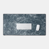 Blauwe marmer bureaumat (Keyboard & Muis)