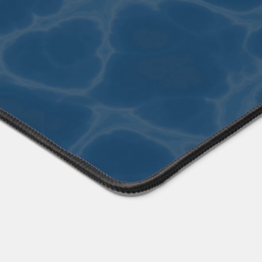 Blauwe marmer bureaumat (Hoek)