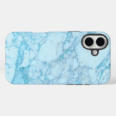 Blauwe marmer Case-Mate iPhone case (Achterkant (horizontaal))