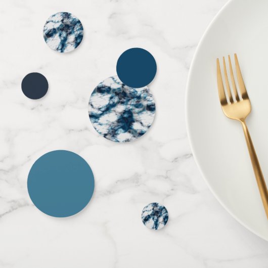 Blauwe marmer confetti (Groep)