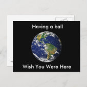 Blauwe marmer_Hij wou dat je hier was Briefkaart (Voorkant / Achterkant)