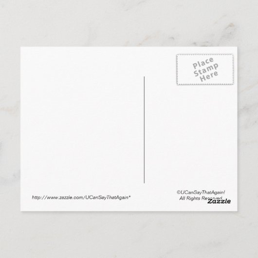 Blauwe marmer_Hij wou dat je hier was Briefkaart (Achterkant)