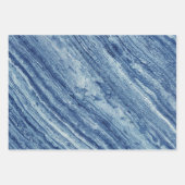 Blauwe marmer inpakpapier vel (Voorkant 3)