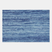 Blauwe marmer inpakpapier vel (Voorkant 3)