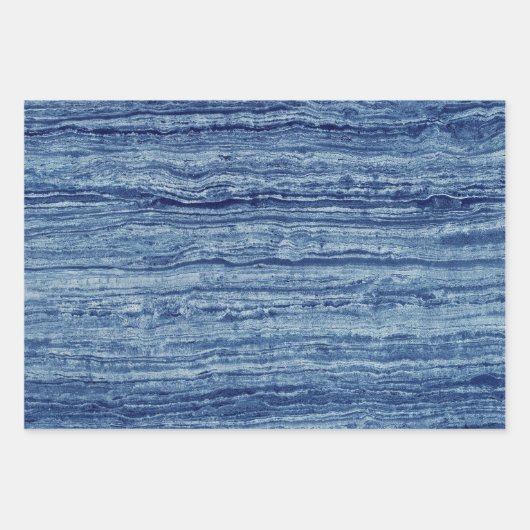 Blauwe marmer inpakpapier vel (Voorkant)