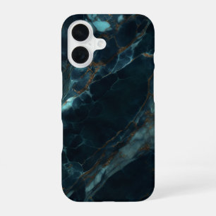 Blauwe marmer iPhone 16 hoesje