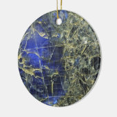 Blauwe marmer keramisch ornament (Links)