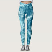 Blauwe marmer leggings (Voorkant)