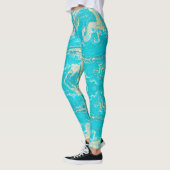 Blauwe marmer leggings (Links)