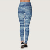 Blauwe marmer leggings (Achterkant)