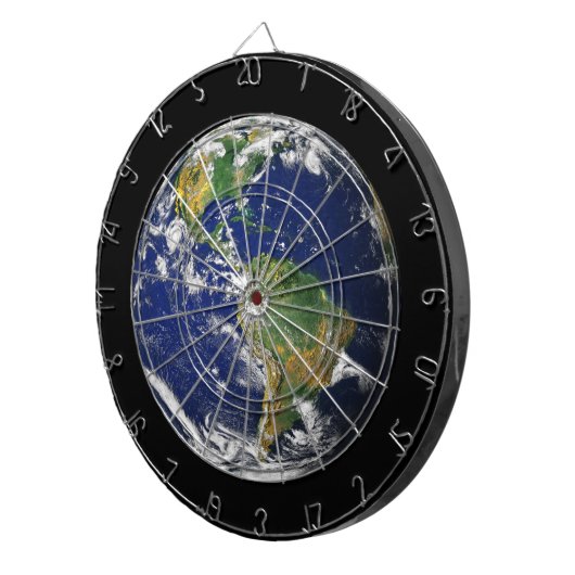Blauwe marmer_Make elke dag Dag Aarde Dartbord (Voorkant Rechts)