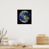 Blauwe marmer poster (Keuken)