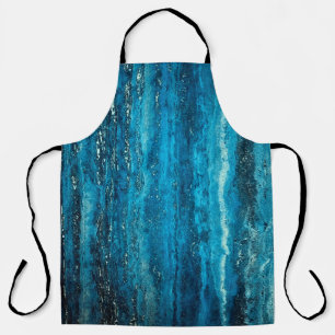 Blauwe marmer schort