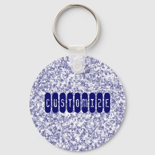 Blauwe marmer - Sjabloon Sleutelhanger (Voorkant)