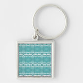 blauwe marmer sleutelhanger (Voorkant)