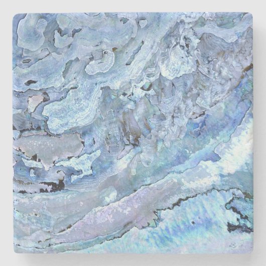 blauwe marmer stenen onderzetter (Voorkant)