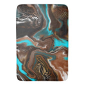 Blauwe marmer-strijkvloerkunst badmat (Voorkant Verticaal)