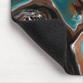 Blauwe marmer-strijkvloerkunst muismat (Hoek)