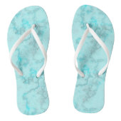 Blauwe marmer teenslippers (Voetbed)