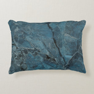 blauwe marmer texture background, Italiaanse marbe Accent Kussen